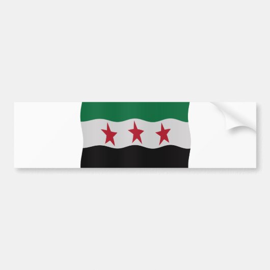 Syrian Republic Flag 1932-59 1961-63 Bumpersticker (Voorkant)