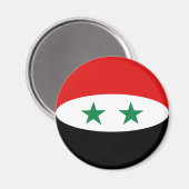 Syrie Aimant Drapeau Fisheye (Recto/Verso)