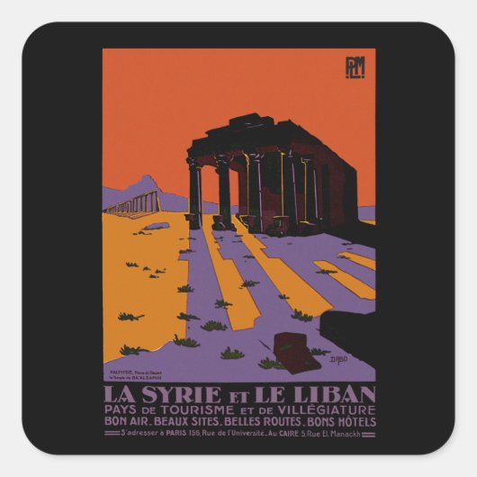Syrië en Libanon Vierkante Sticker (Voorkant)