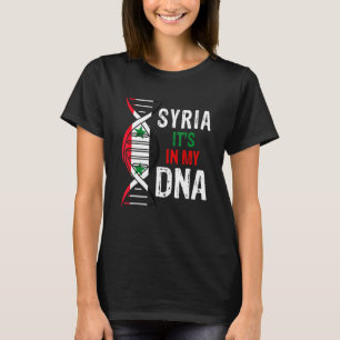 Syrië Het staat in mijn DNA trotse Syrische vlag T-shirt