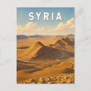 Syrië Illustratie Reis Kunst Vintage Briefkaart