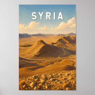 Syrië Illustratie Reis Kunst Vintage Poster