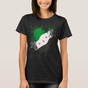 Syrië Revolutie Groene Syrische vlag Vrij Syrië T-shirt