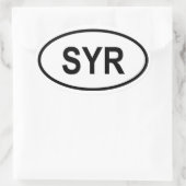 Syrië "SYR" Ovale Sticker (Tas)