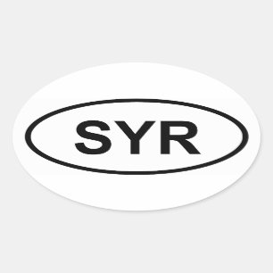 Syrië "SYR" Ovale Sticker