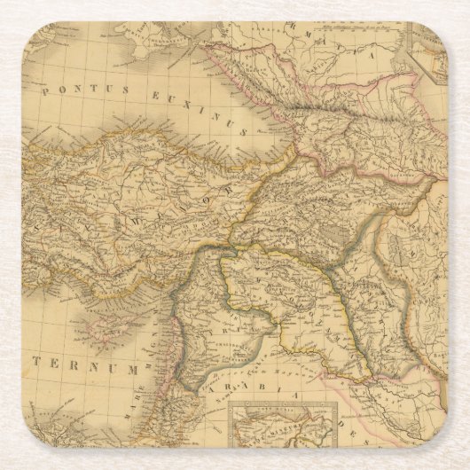 Syrië Vierkante Kartonnen Onderzetter (Voorkant)