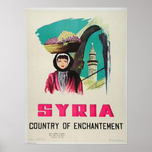 Syrië Vintage Travel Poster Syrisch toerisme