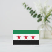 Syrië, Visitekaartje, Syrische vlag QR-code Visitekaartje (Staand voorkant)