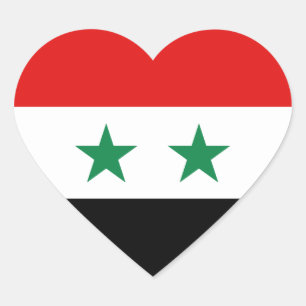 Syrië Vlag Hart Sticker