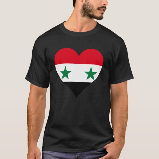 Syrië Vlag Hart Syrië Geschenken Liefde Syrië Pull T-shirt (Voorkant)