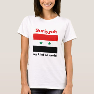 Syrië Vlag + Kaart + Tekst T-shirt