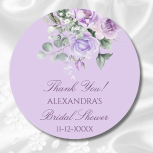 Syringa bloemige Pioen Bruidsa Shower Dankjewel Ronde Sticker