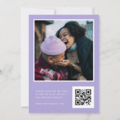 Syringa Boog Botanische Lavendel Boho QR Code Mode Kaart (Achterkant)