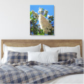 Syringa, witte Lila ventilatorstructuur Canvas Afdruk (Insitu (Slaapkamer))