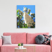 Syringa, witte Lila ventilatorstructuur Canvas Afdruk (Insitu (Woonkamer))