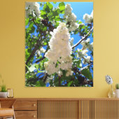 Syringa, witte Lila ventilatorstructuur Canvas Afdruk (Insitu (Woonkamer))