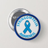 Syringomyelia Awareness Ribbon Button (Voorkant /achterkant)
