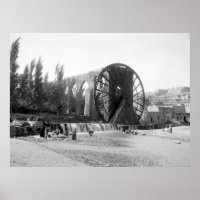 Syrisch waterwiel, begin jaren 1900