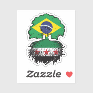 Syrische Braziliaanse wortels en kroonboom Sticker