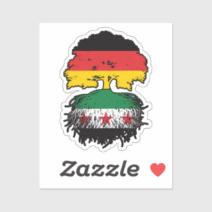 Syrische Duitse wortels en kroonboom Sticker