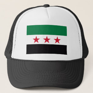 Syrische landenrevolutie nieuwe vlag symbool trucker pet