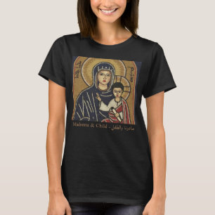 Syrische mozaïek van Madonna en kind Maronitisch T-shirt