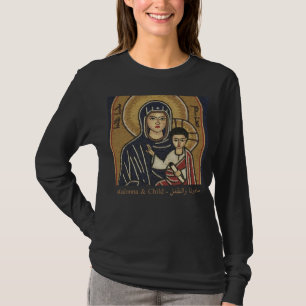 Syrische mozaïek van Madonna en kindmaroniet T-shirt
