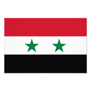 Syrische oude vlag foto afdruk