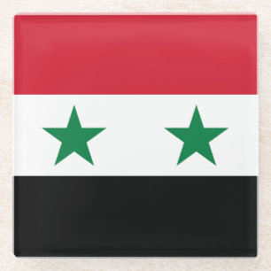 Syrische oude vlag glazen onderzetter