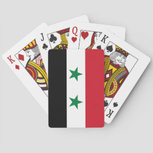 Syrische oude vlag pokerkaarten