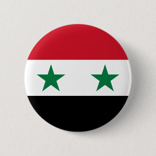 Syrische oude vlag ronde button 5,7 cm