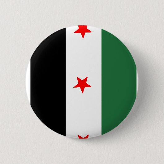 Syrische revolutionaire vlag ronde button 5,7 cm (Voorkant)