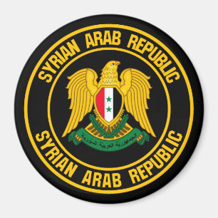 Syrische ronde-embleem magneet