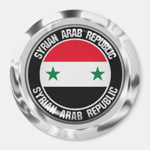 Syrische ronde-embleem magneet