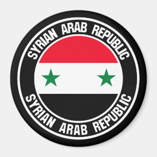 Syrische ronde-embleem magneet