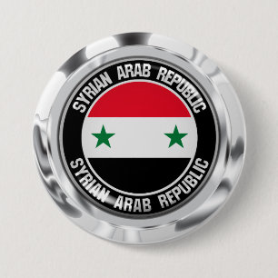 Syrische ronde-embleem ronde button 7,6 cm