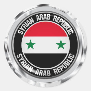 Syrische ronde-embleem ronde sticker
