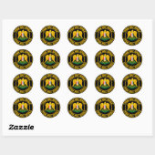 Syrische ronde-embleem ronde sticker (Vel)