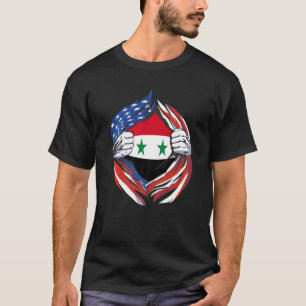 Syrische vlag Amerikaanse trots van mijn Syrisch e T-shirt