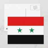 Syrische vlag Briefkaart (Voorkant / Achterkant)