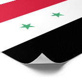 Syrische vlag Emblem Poster (Hoek)