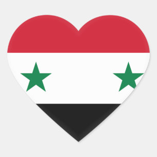 Syrische vlag hart sticker