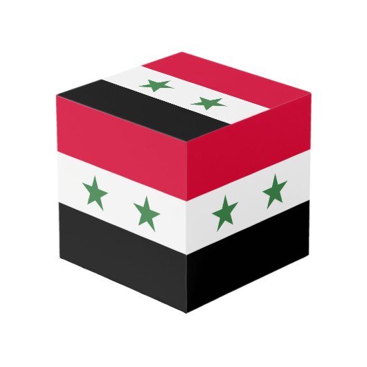 Syrische vlag kubus (Voorkant hoekig)