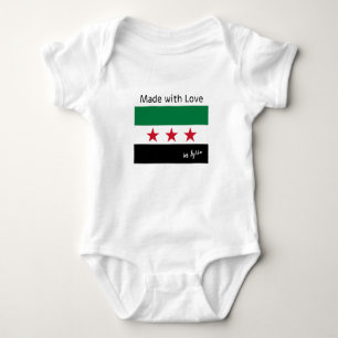 Syrische vlag, "Made with Love" in Syrië Romper