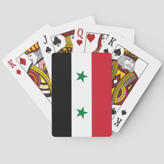 Syrische vlag pokerkaarten (Achterkant)
