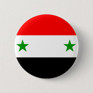 Syrische vlag ronde button 5,7 cm