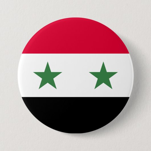 Syrische vlag ronde button 7,6 cm (Voorkant)