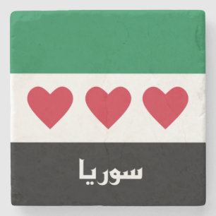 Syrische vlag stenen onderzetter
