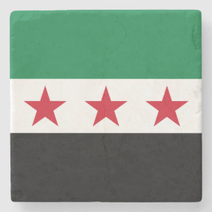 Syrische vlag stenen onderzetter