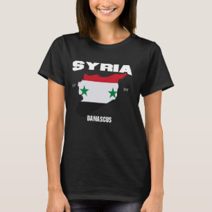 Syrische vlag, Syrische kaart, Syrische Nationale T-shirt